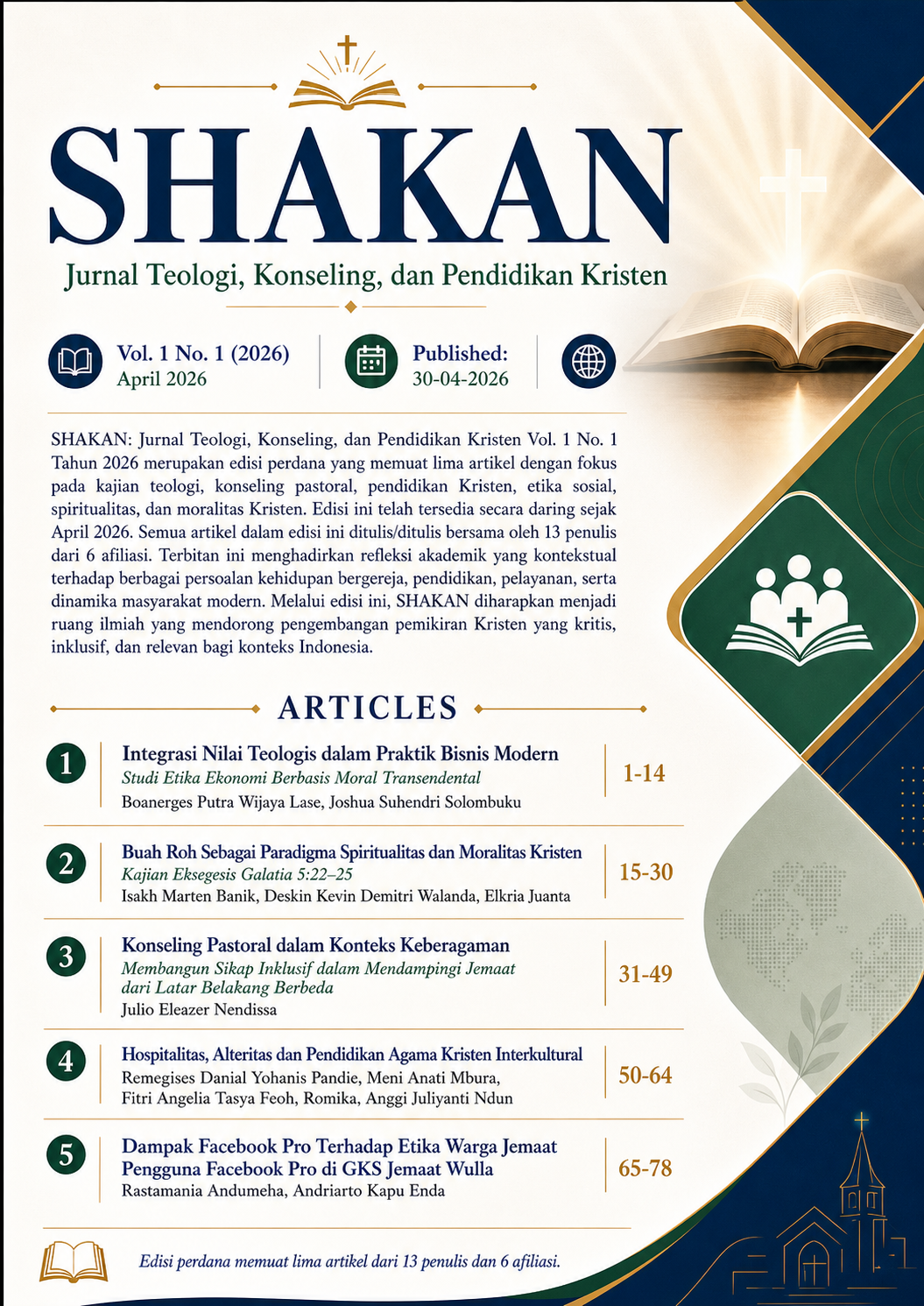 					View Vol. 1 No. 1 (2026): SHAKAN - April 2026
				